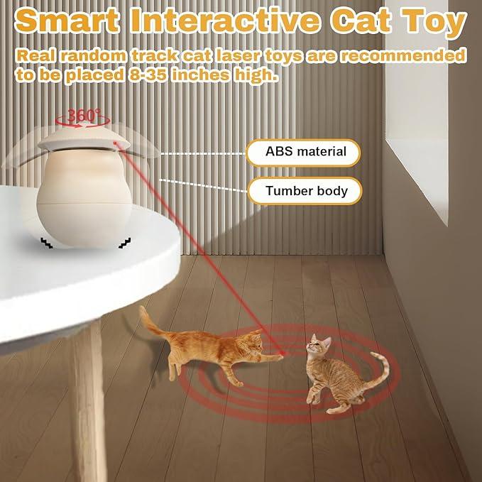 Pawvlog Smart Interactive Cat Laser Toy - USB Rechargeable Automatic Play