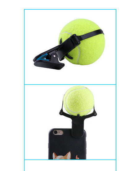 Pawvlog Capture Clip - ball attachment clipped beside phone lens