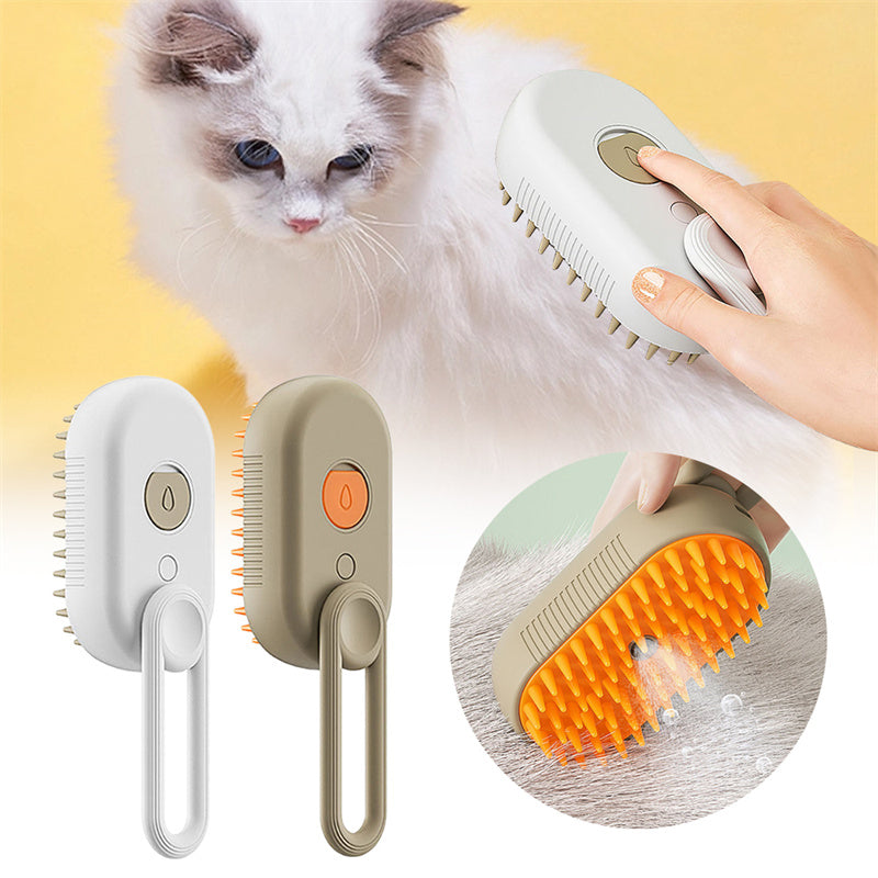 Pawvlog Steam Grooming Brush - 3-in-1 spray massage deshedding brush for cats and dogs