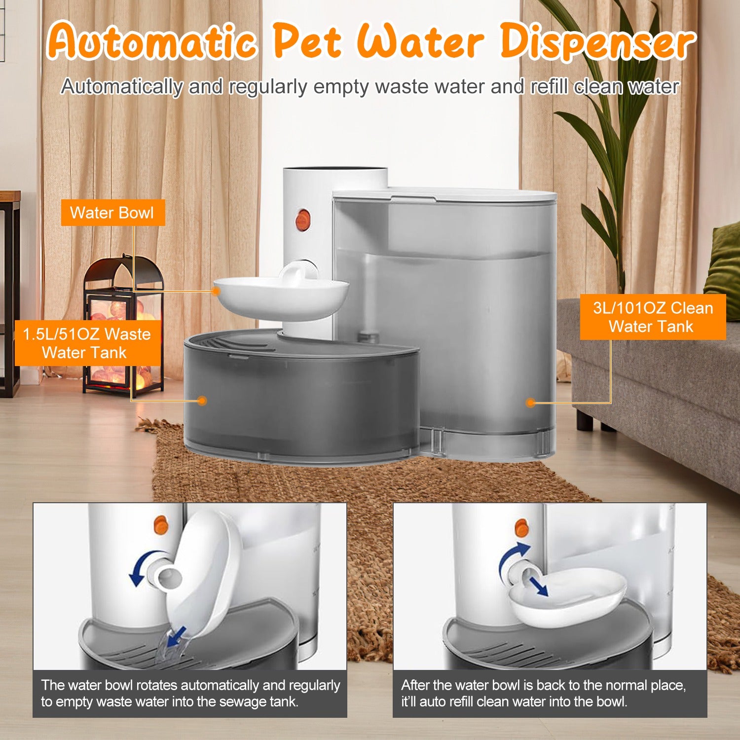 Pawvlog Smart Water Fountain - 3L capacity