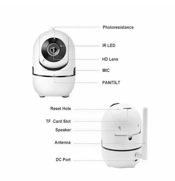Pawvlog Home Pet Cam 360 pet monitor white